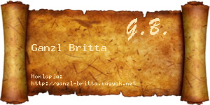 Ganzl Britta névjegykártya